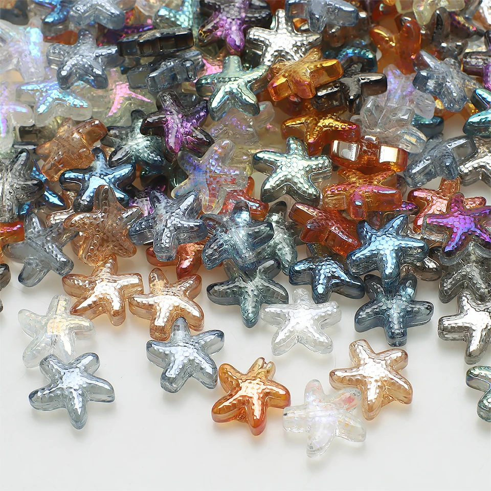 30ks/šarža 13x14mm krištáľové sklo uvoľnené korálky kúzla Hviezdne prívesok pre ženy