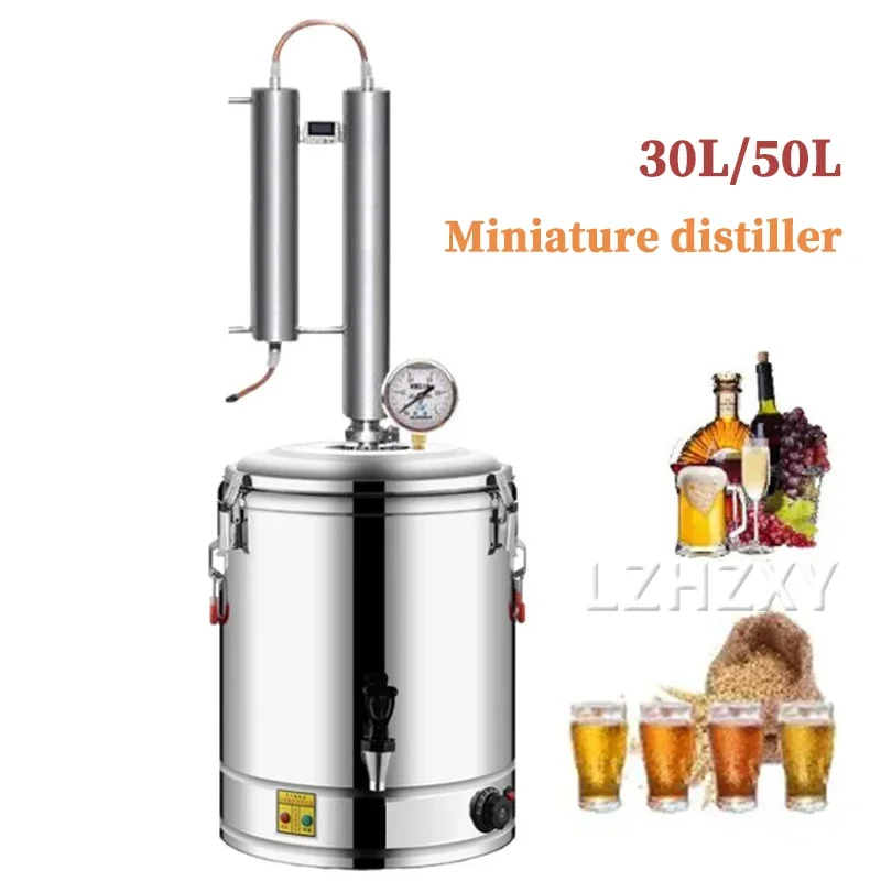 30L alkohol whisky mesačný svit stále malý parník s vínom Pure rosy destilačný stroj malý výťažok éterického oleja pre domácnosť