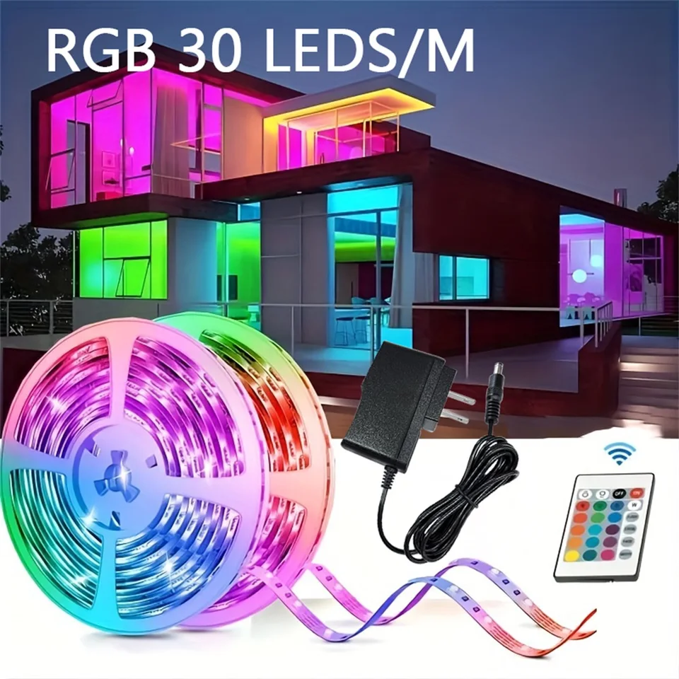 30LED/m 5050 RGB Light Strip Bluetooth App Control 12V US Dodávka LED dióda LED Flexibilná páska na pásku Diódy pre televízne podsvietenie miestnosti