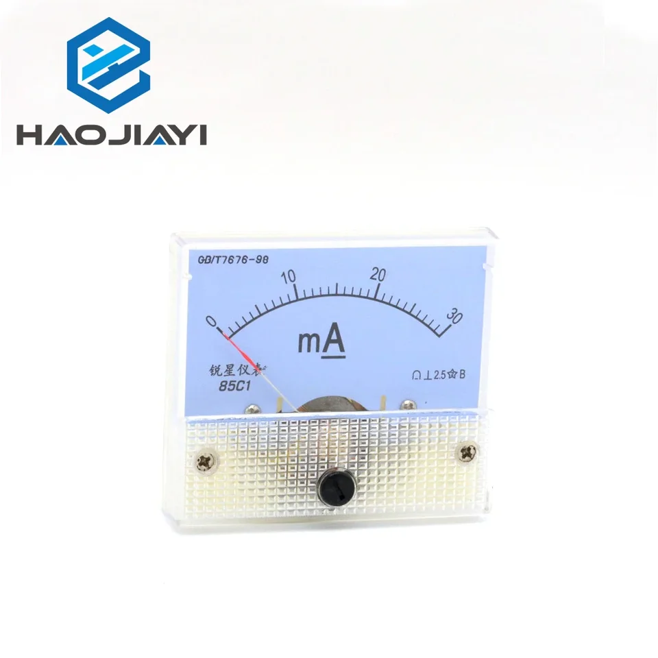 30MA AMMETER Analógový zosilňovač merač panelu prúd HUA 85C1 DC 0-30MA pre CO2 laserové gravírovacie strih