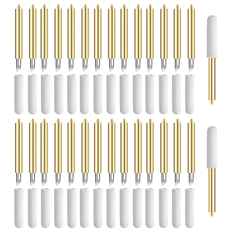 30pc 45 ° Blady Fine Point pre výrobcu Cricut 3/Maker/Explore 3/Explore Air 2/Air/One/Venture, Blade for Cuts Glitter Vinyl Vinyl