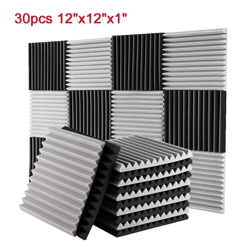 30pcs 30x30x2.5cm akustické zvukové penové penové panely Štúdio Sound Proof Hufge Pad Pad Strepka na stenu KTV Absorpcia hluku Ošetrenie hluku
