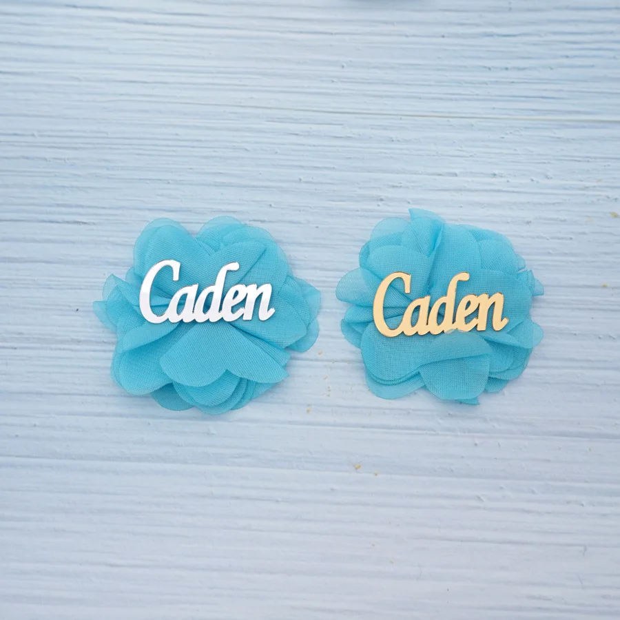 30pcs 5cm/8cm šírka Šírka vlastné meno Svadobný dekor akrylové zrkadlové nálepka Personalizované pozvánky Party