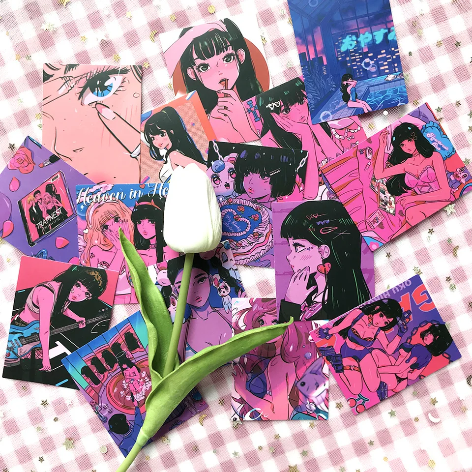 30pcs Korea Ins parná vlna dievča graffiti nálepka DIY Scrapbook Mobile Photo album Stationaly Kawaii nálepky
