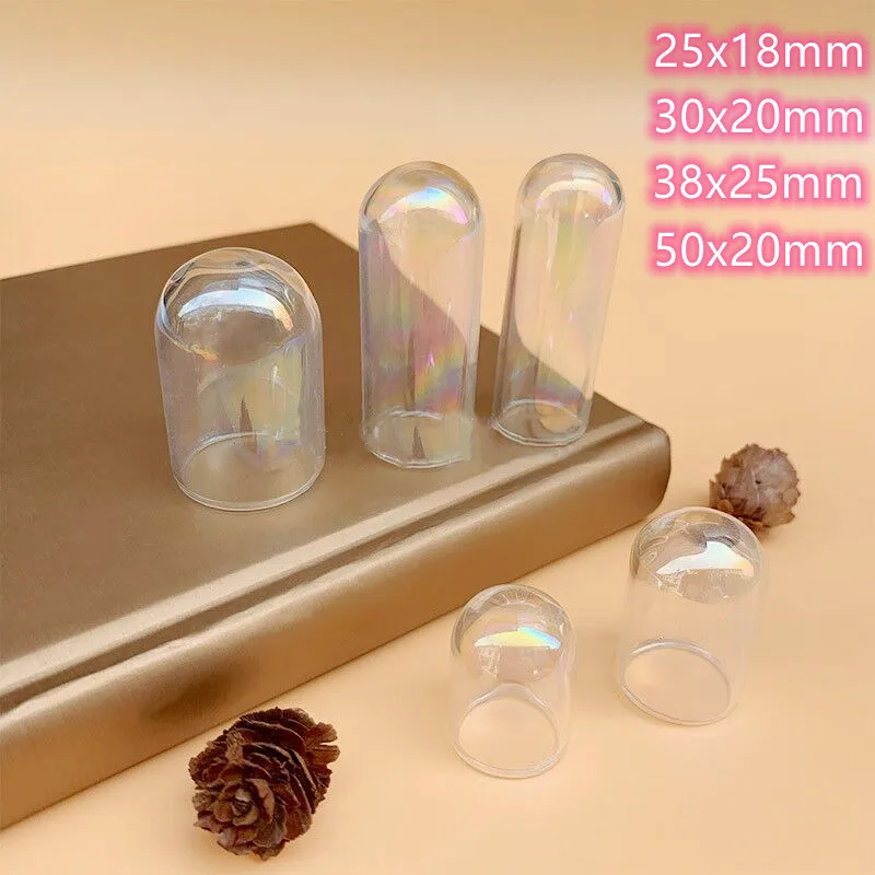 30pcs Rainbow Hollow Tube Glass Globe Pendant Glass Glass Fľaša fľašová kryt