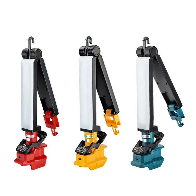 30W 2400 lm bezdrôtové pracovné LED pracovné svetlo pre Milwaukee/Dewalt/Makita 18V-20V batéria 3 osvetľovacie režimy s portom USB