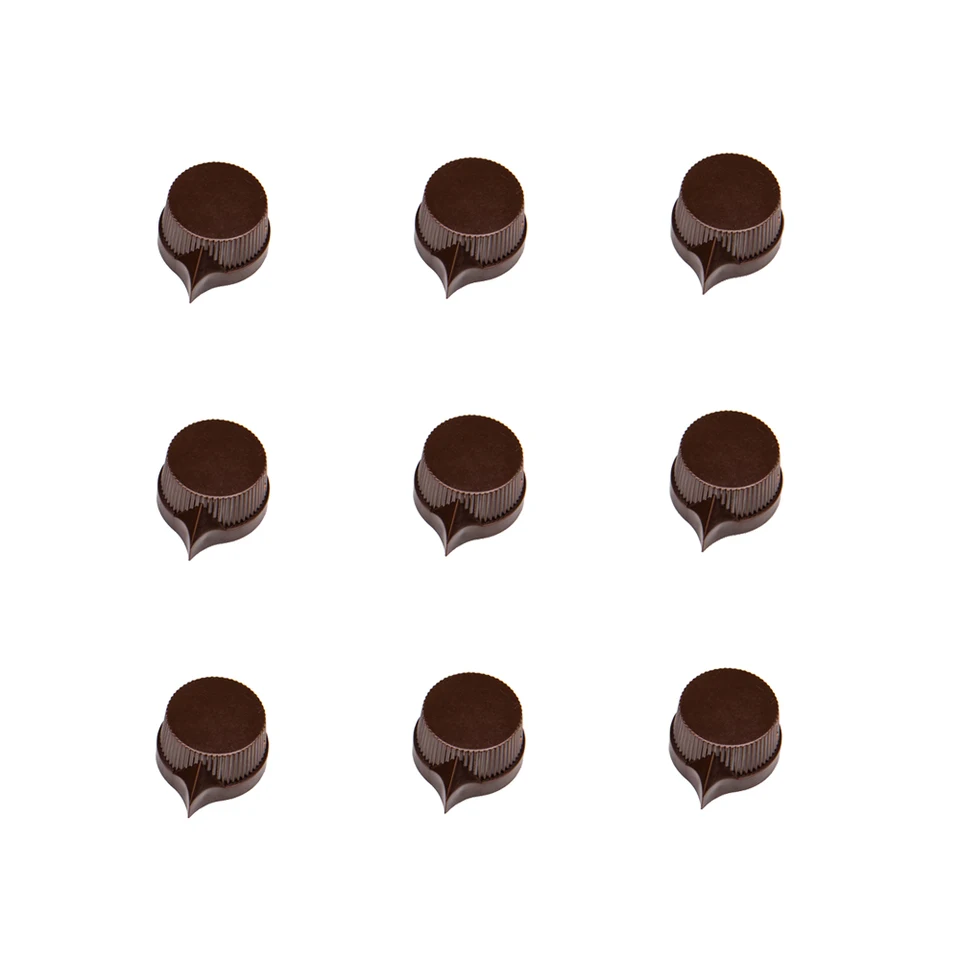30x gitarové pedálové gombíky Potentiometer hnedý gombík pre basové gitarové efekty pedálové diely