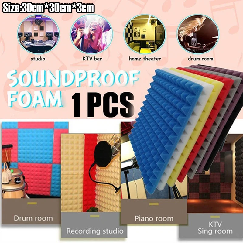 30x30x3cm Štúdio Akustická pena zvukovoizolácia Akustický panel Zvukovo Proof Izolácia Absorpcia Ošetrenie Panely na stenu