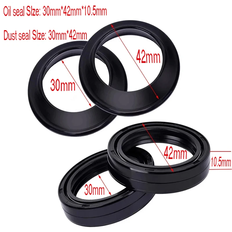30x42x10.5 Motocyklové absorbéry prednej vidlice Olej Olej 30 42 Prachové tesnenie pre Yamaha YZ80 YT175 SR185 YTM200 YTM225 30*42*10.5
