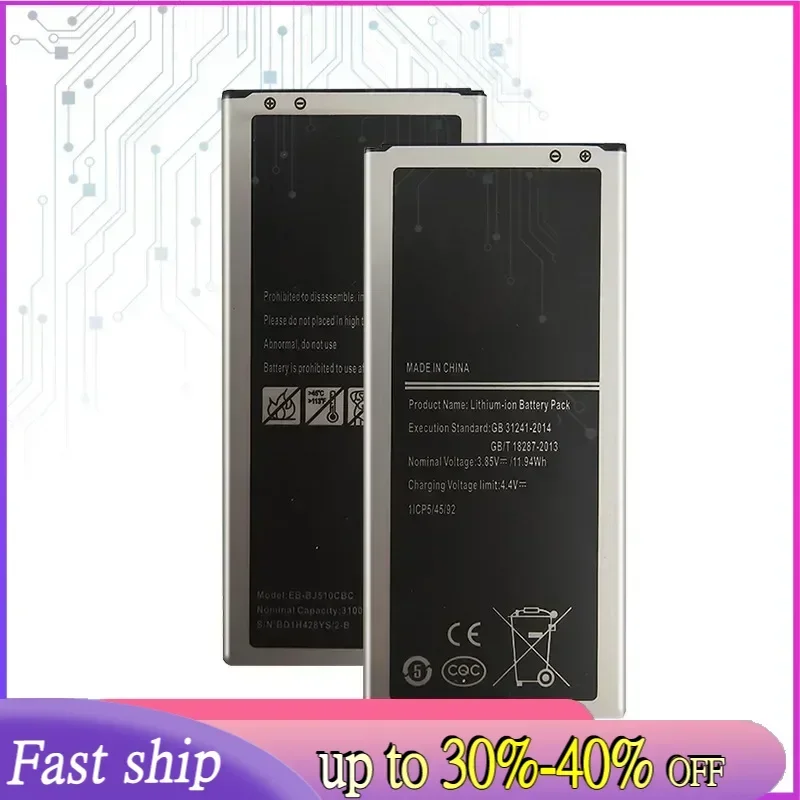 3100MAH EB-BJ510CBE batéria pre Samsung Galaxy J5 2016 vydanie J510 J510F J510G J5109 J5108