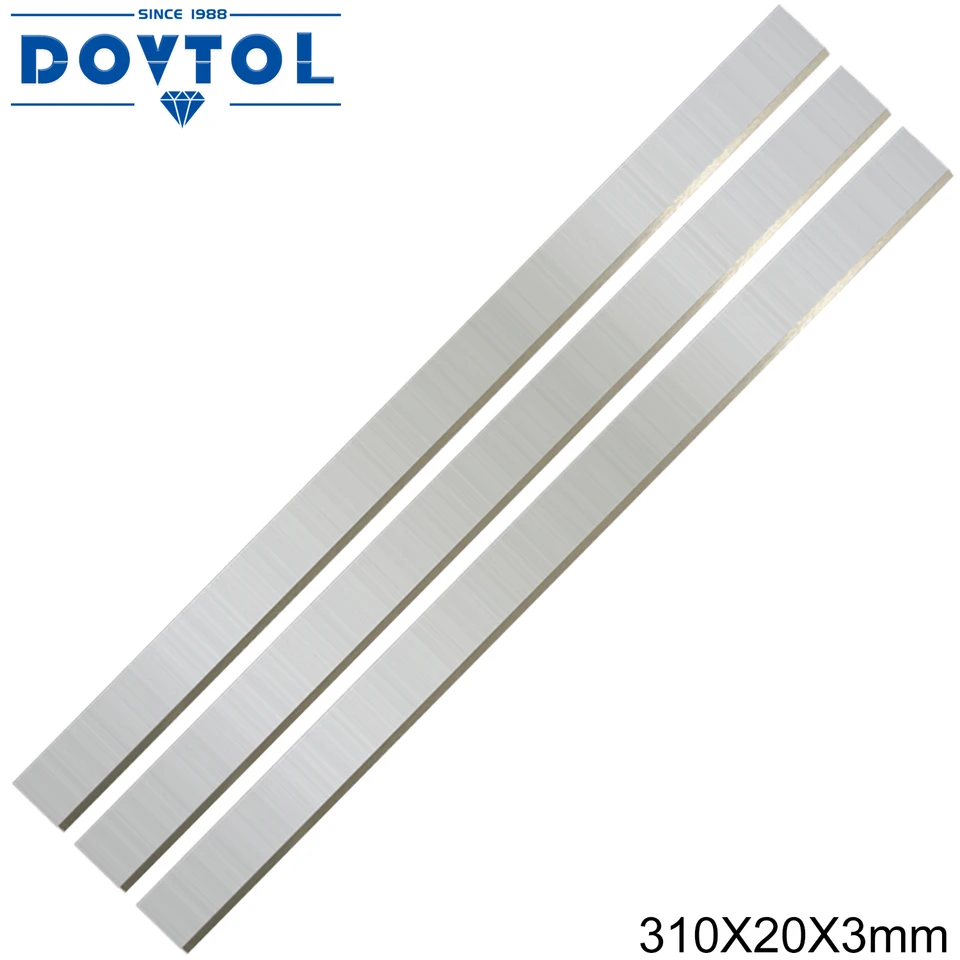 310x20x3mm Planer Blades HSS 3ks Nahradenie pre priemyselné nože na priemyselné a spojovacie čepele alebo všetky 310 mm plavby hrúbky 310 mm