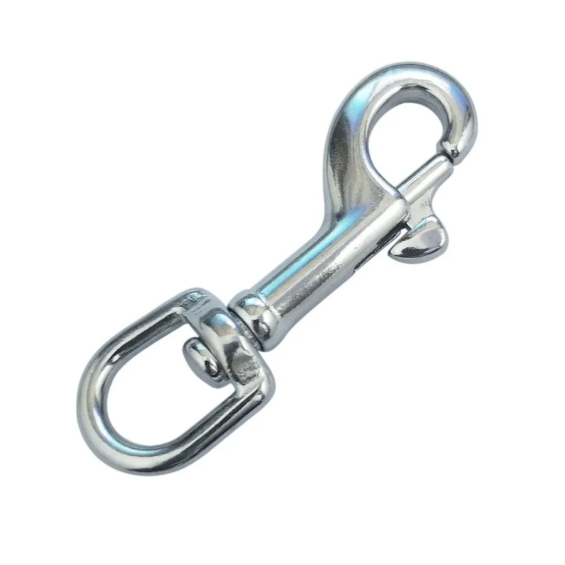 316 z nehrdzavejúcej ocele 70 mm potápačské svorky, otočné očné hák potápania Single End Swivel Eye Eye Hák Buckle Spona psa