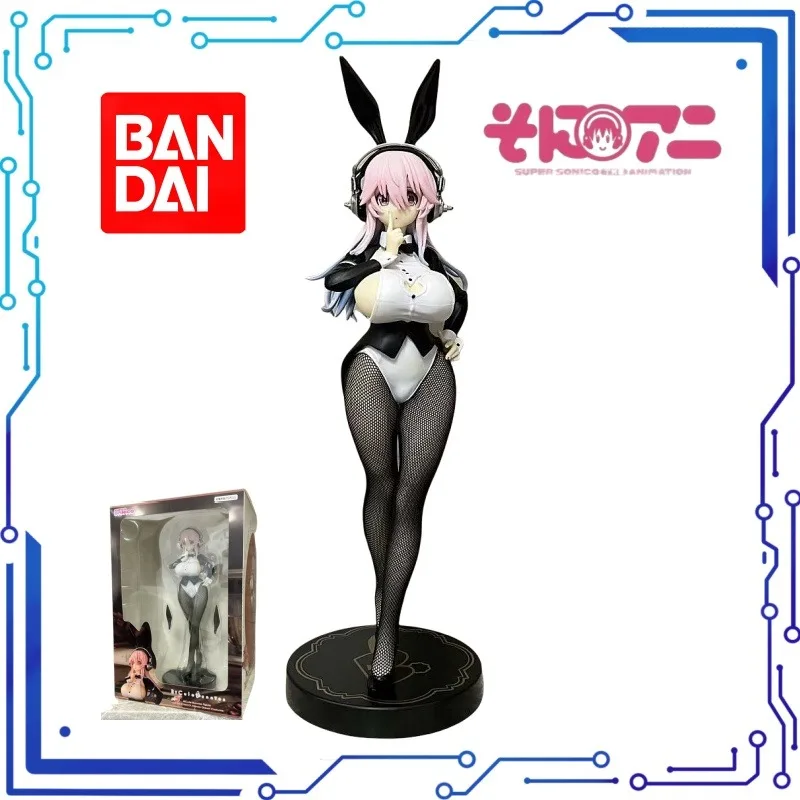 31cm SuperSonico Pretty Girl Figure Model Model Nové oblečenie Bunny Girl Black pančuchy stojace ozdoby v boxovaných sviatočných sochách darček