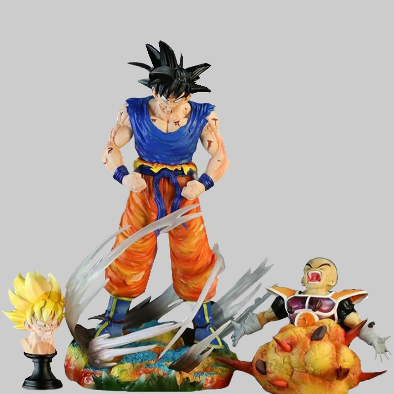 32 cm Anime Dragon Ball Figurín Krillin Shadow Son Goku Action Figures Super Saiyan Battle Poškodené darčeky modelu hračiek Goku Pvc