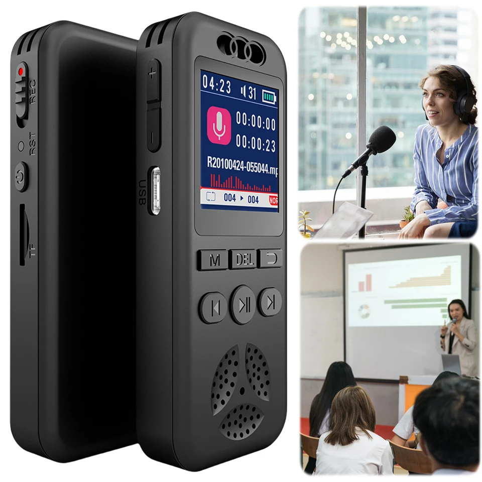 32 GB/16 GB/8 GB Audio Recorder s redukciou zvukového zvukového rekordéra MP3 Hráč MP3 pre stretnutie študentov