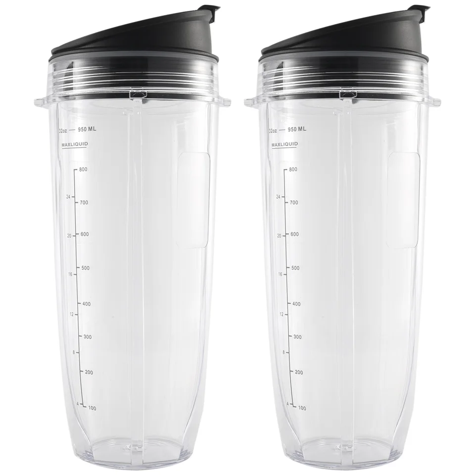 32-uncový šálka so zapečateným vekom Ninja náhradné diely a príslušenstvo pre Nutri Ninja Auto-IQ 1000W a Dual Blender
