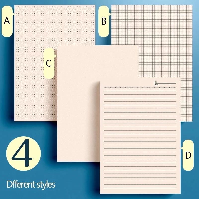 320 listov Draft Paper pre študent návrh matematickej mriežky na vykresľovanie papiera slepá maľba kniha Dot Matrix Notebook