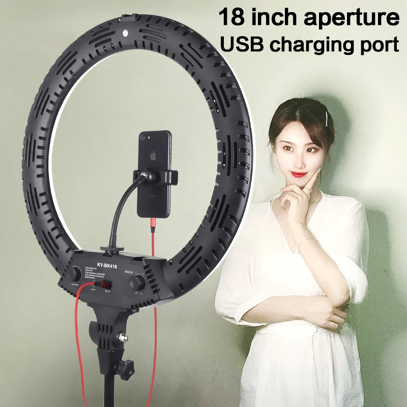 3200-5600K LED krúžkové svetlo 416ks LED korálky 65 W 18 palcov