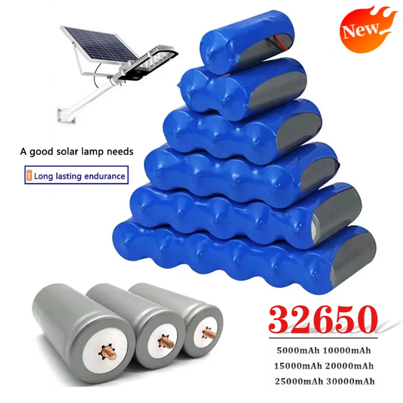 32650 3,2V 30000 mAh solárna lampa batéria veľkú kapacitu lítiová batéria Solárna ulica Light Lightlight Battery s ochranným panelom