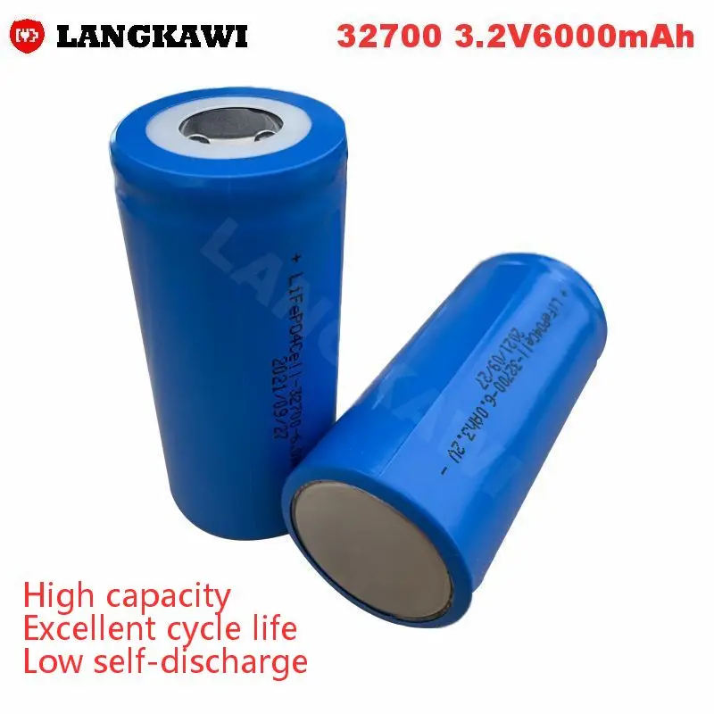 32700 3,2 V 6000 mAh LifePO4 valcový nabíjateľný lítium-iónový batéria pre elektrické vozidlo UPS Skladovanie energie