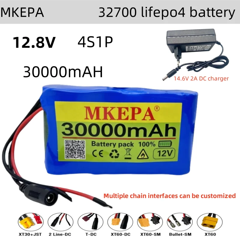 32700 LIFEPO4 Batéria 4S1P 12,8 V 30000 mAh so 4S 40A vyvážená BMS pre elektrickú loď a 12 V nepretržitý napájací zdroj energie