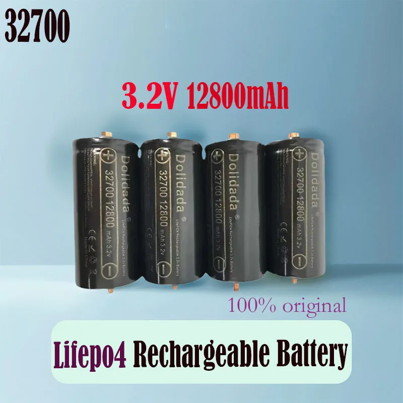 32700 Pôvodná 3,2 V LIFEPO4 batéria 12800 mAh Nabíjateľná batéria Profesionálne lítium -železo Fosforečnanová batéria so skrutkami