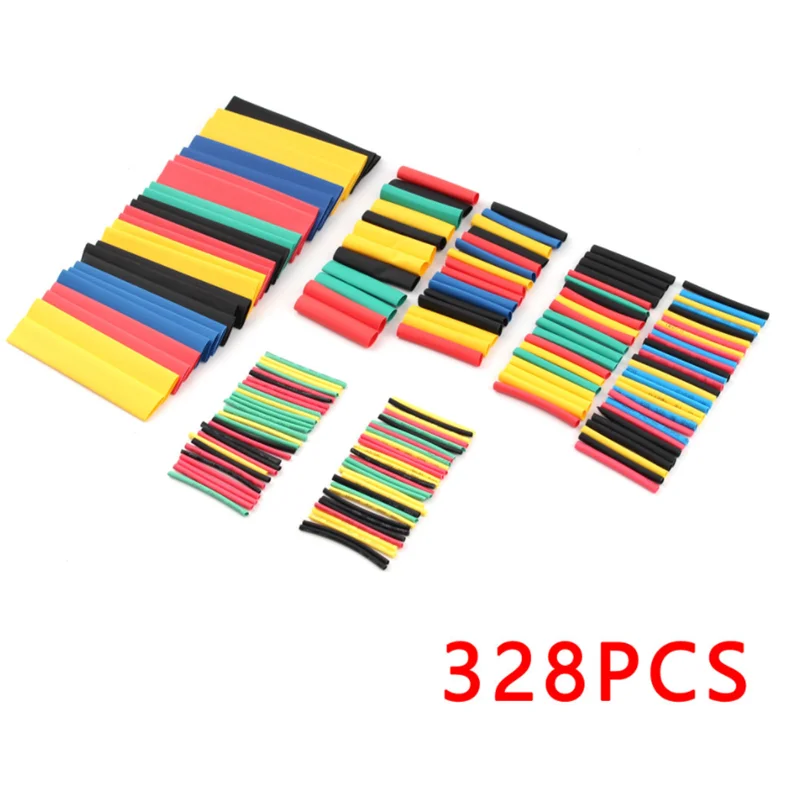 328/164ks Tepelné zmršťovateľné trubica termoretratractil PVC Izolácia Izolácia Zmiernenie Sortiment Polyolefínový pomer 2: 1