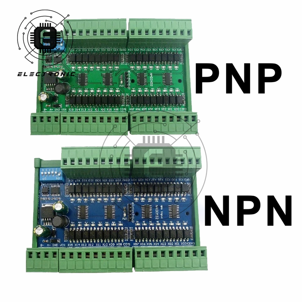 32ch PNP NPN Izolovaný digitálny vstup RS485 MODBUS RTU CONLECTER DC 12V 24V PLC SWITT RADA ZVÝŠENIA MNOHO