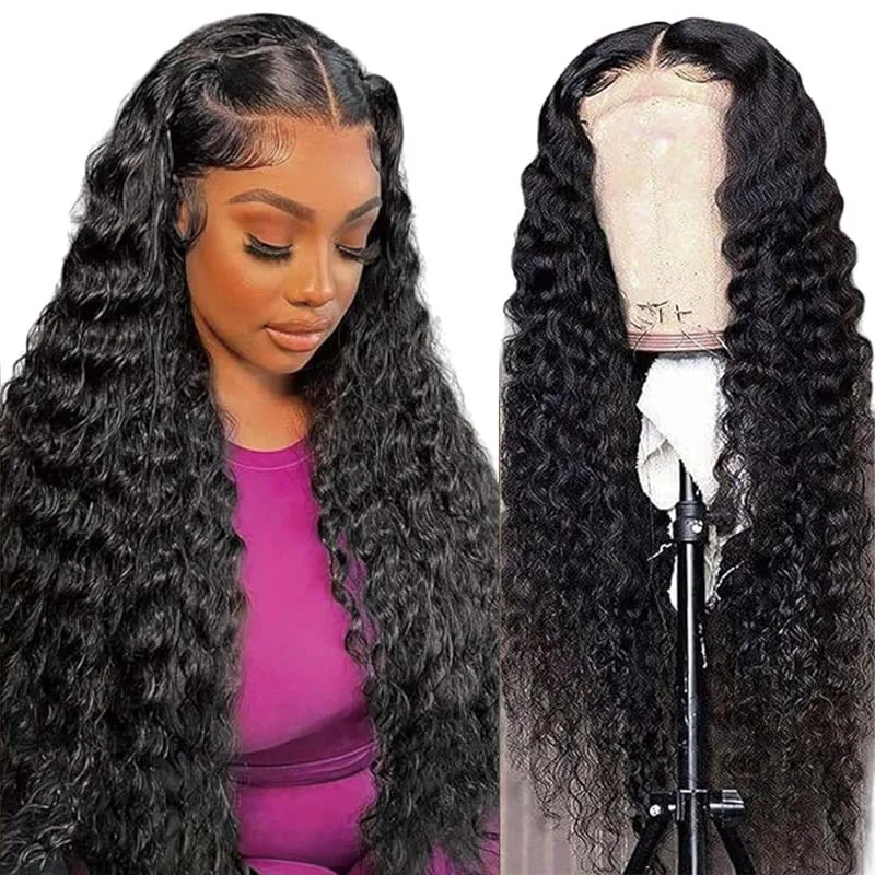 34 palcovej hlbokej vlny 13x4 čelné parochne ľudské vlasy 200% hustota SD čipka 13x6 Deep Wave Human Huan Hair pred vytrhnuté parochne pre čierne ženy