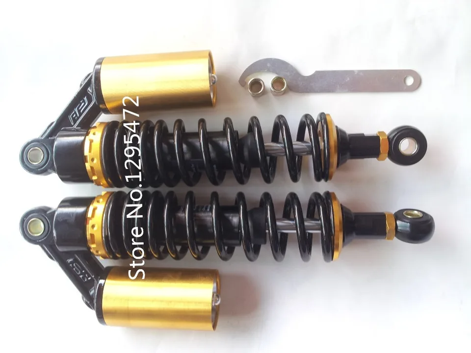 340 mm tlmiče vzduchového nárazu 8 mm pružina pre Honda CB750 CB400 YAMAHA RD250 RD350 XJR400 MOTORYCLE SOCTBER TOSPELBER Čierna +zlatá farba
