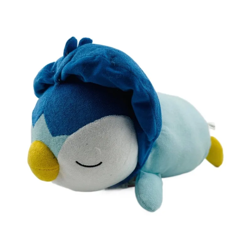 35 cm Pokemon Sleeping Piplup plyšové hračky roztomilé karikatúry plnené mäkké hračky Anime tučniak plushie doll vankúš Detský darček k narodeninám