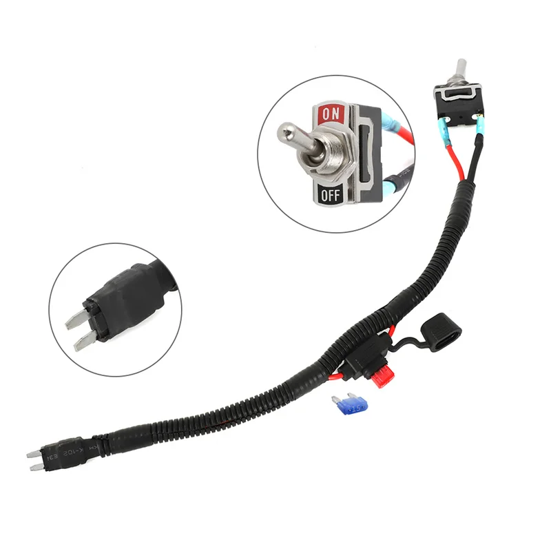 35 cm s 2 poistkami 10A/15A Automobilový spínač poistky Bypass Súprava pre vozidlá Mini Blade Poistky