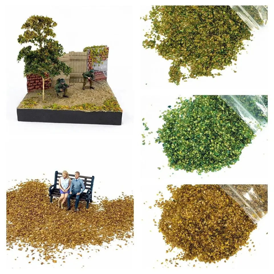 35 ml/taška Piesková tabuľka simulácia Mini listy Miniatúrne statické rozloženie scény scéna Model Wargame Accessories Fairy Garden DIY