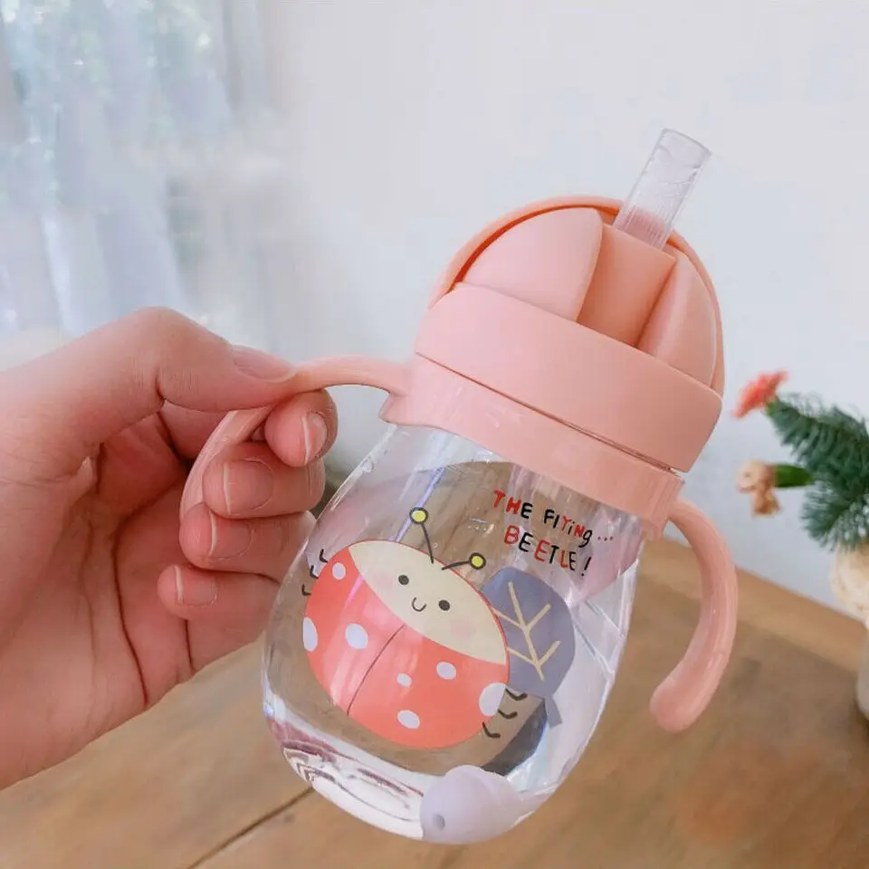 350 ml detí prenosné slamy Drinkware Sports Travel Pitie fľaše Voda pohár