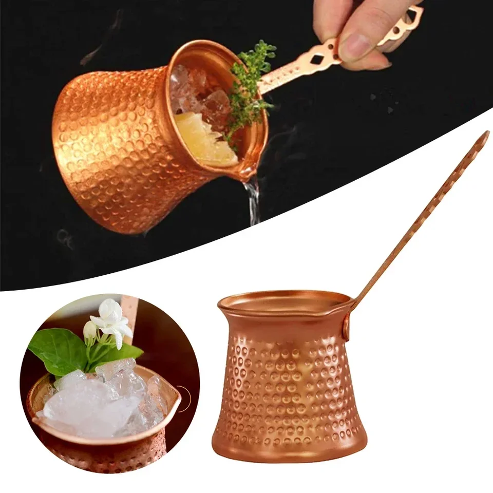 350 ml turecké medené kávové hrnce tepelný odolnosť pivovarské čokoládové mlieko moka hrniec pre domácu kuchyň