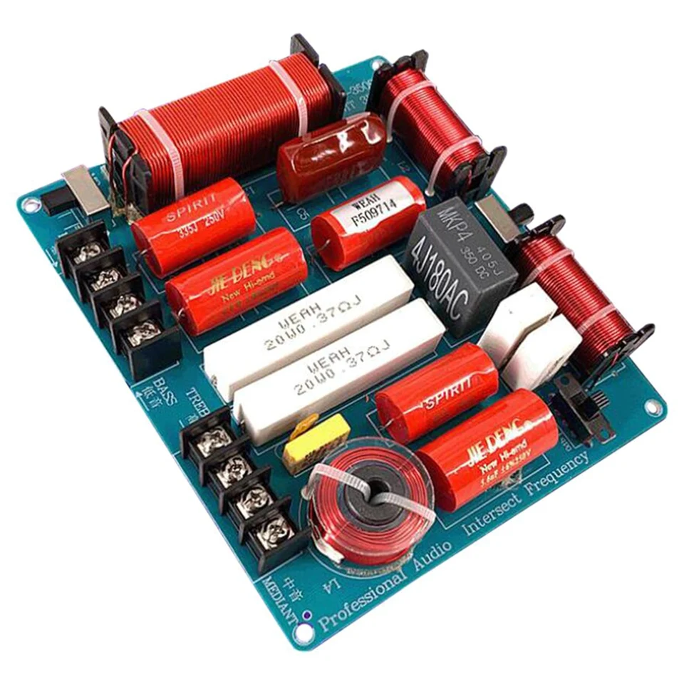 350 W 3 spôsoby frekvenčnej deliacej dosky KTV Stage Reproduktor crossover Audio výrez mediant bass 3 -way crossover delič delič