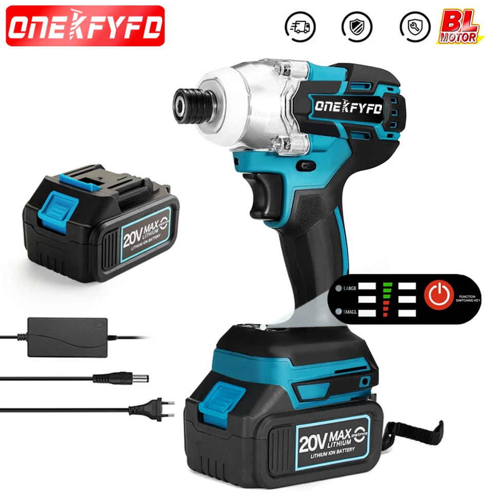 350n.m Brushless bezdrôtový bezdrôtový elektrický nárazový kľúč nabíjateľný 1/4 štvorcového pohonného kľúčového nástroja pre batériu Makita 18V