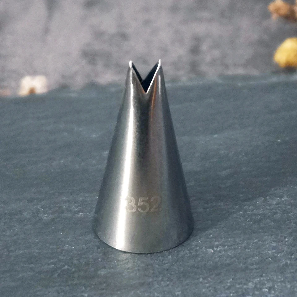 #352 ružové listy košíčky zdobenie Tip Tips Pastry Trysles Fondant Ozdoby listové tipy
