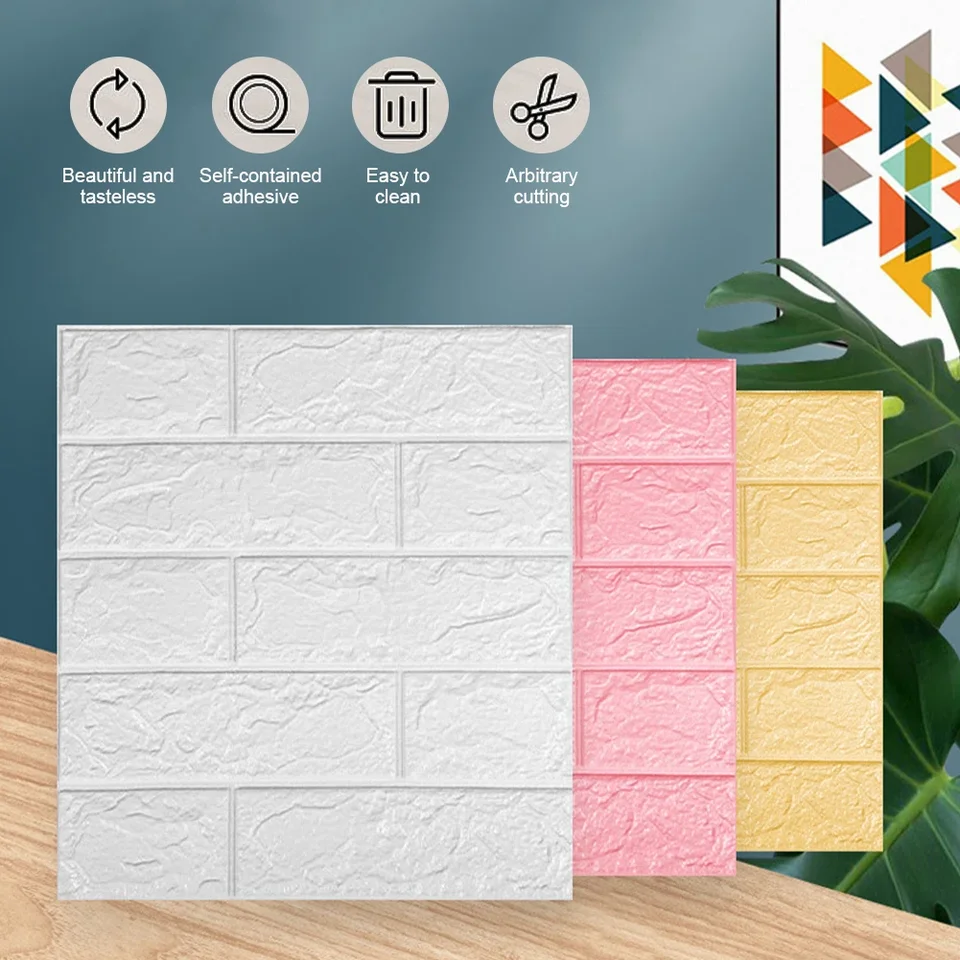 35x38,5 cm spálňa internátu Spálňa Self-pedesívna 3D tehlová tapeta xpe penové nástenné panely nálepky