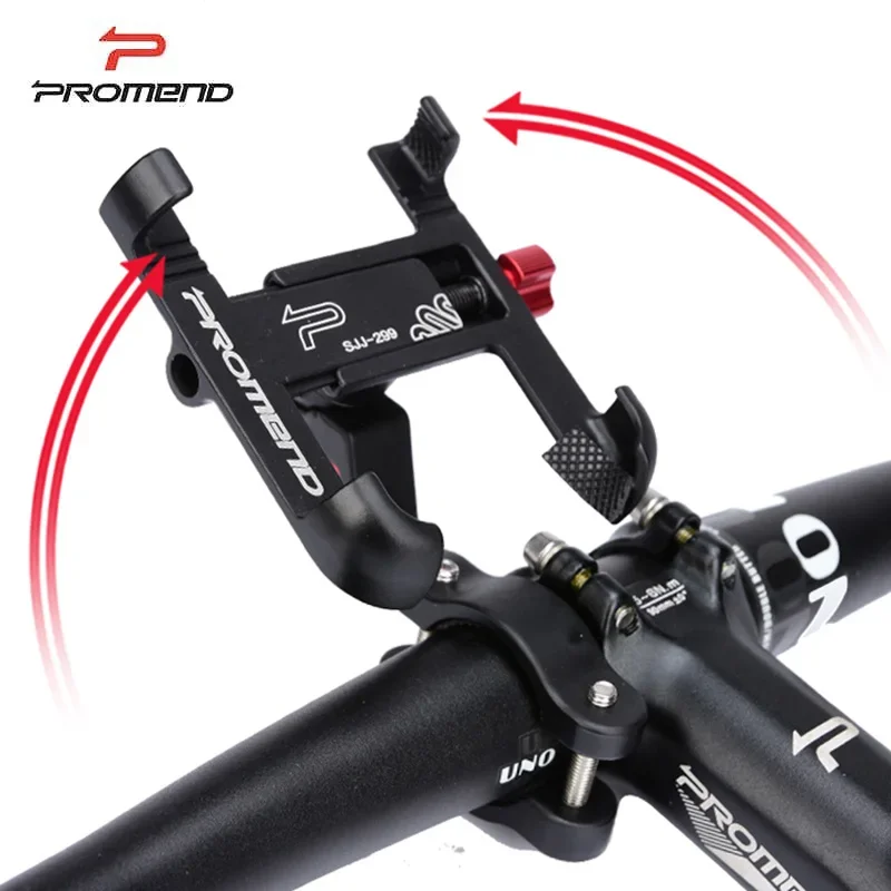 360 Rotatovateľný bicykel držiak mobilného telefónu Hliník nastaviteľný držiak na bicykli, ktorý nie je sklzom MTB Phone Mount Cycling Bracket