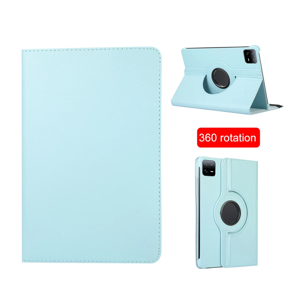 360 Rotácia pre Xiaomi mipád 5 6 Pro 6s tableta stojan na kožené zadné kryt
