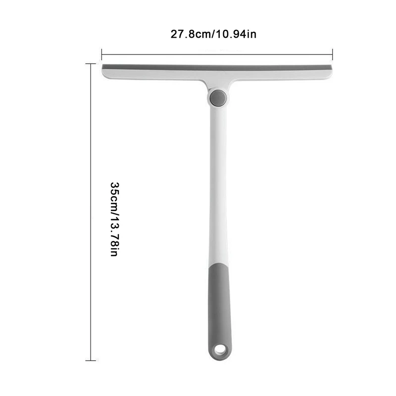 360 Rotácia Prenosná sprcha Squeegee pre sprchové sklenené dvere Dlhá rukoväť Silikónové okenné čistenie