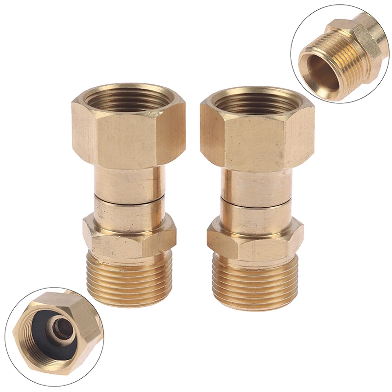 360 -stupňová rotačná hadica hadica konektor mosadz Vysokotlak M22 14 mm závit Wivel Conektor