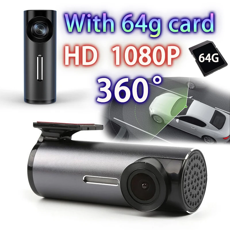 360 -stupňový automobilový fotoaparát hnací zapisovač