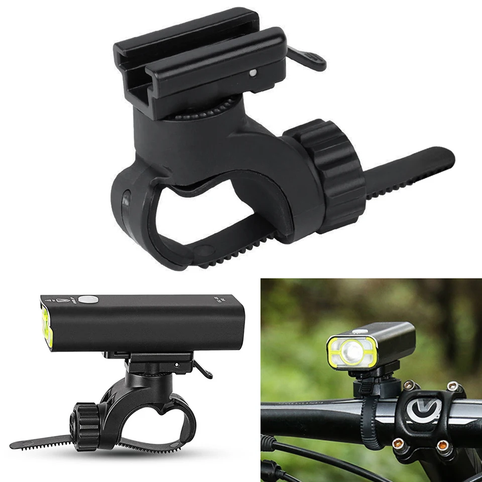 360-stupňový držiak na bicykel LED na bicykli Rotatovateľná LED držiak na bicykel bicykla Spona pre prednú lampu Baster pre diely GaCiron H03S/H07P