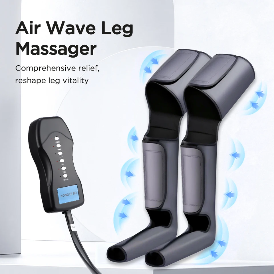 360 ° Foot Massager na stlačené nohy podporuje krvné cirkulácie stehná Maságová relaxácia svalového relaxácie lymfatického drenážneho zariadenia
