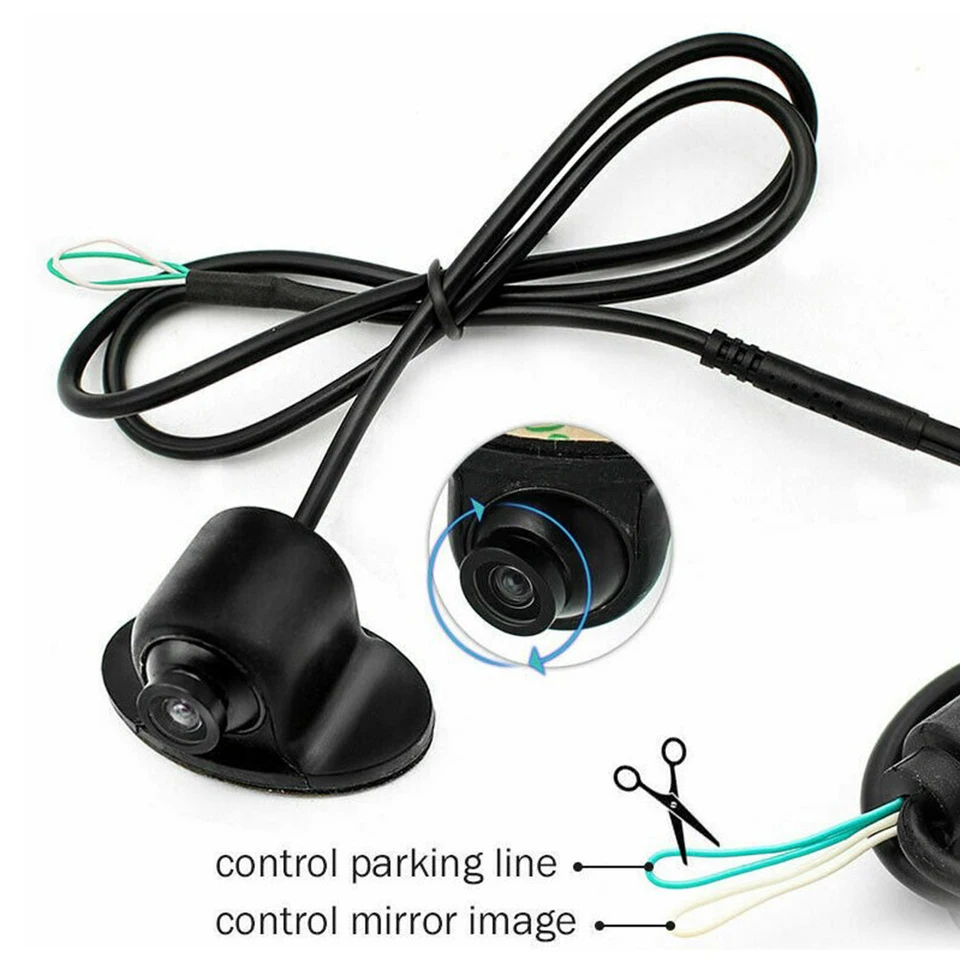360 ° Mini auto bočné zrkadlo Camera CCD CMOS Night Vison HD slepý spot Camera Oversing Car Parking Monitor nepremokavý