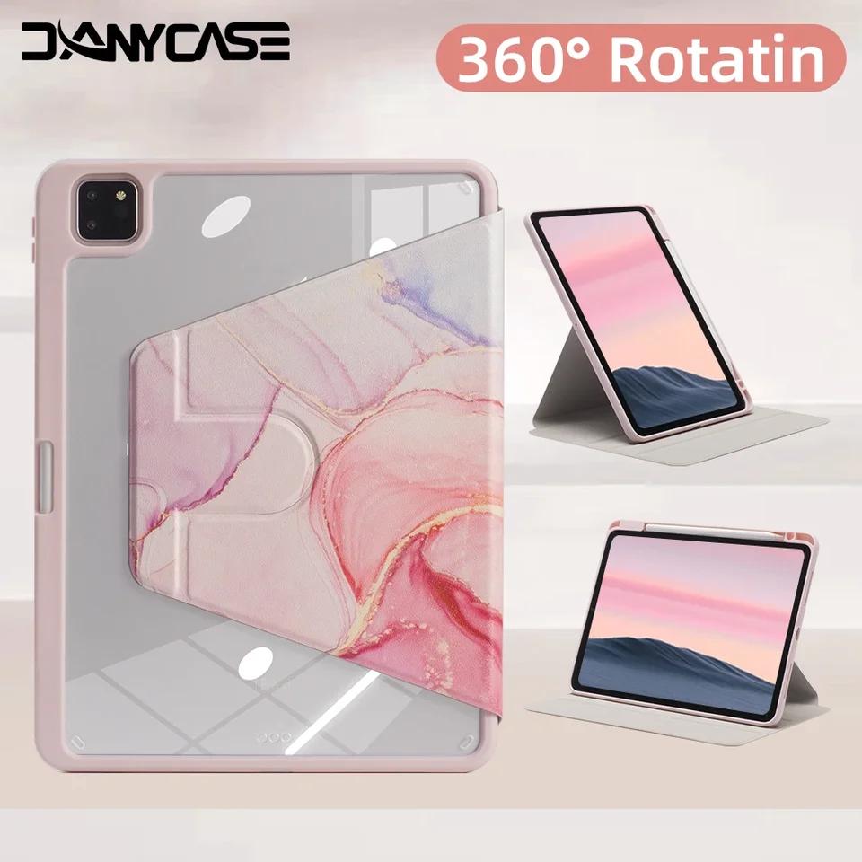 360 ° Rotačný puzdro pre iPad vzduch 6 m2 2024 Tablet Cover pre iPad 10. 10,9 palca vzduch 4/5 7./8./9. 10,2in 5./6. 9,7in mini 6 prípadov