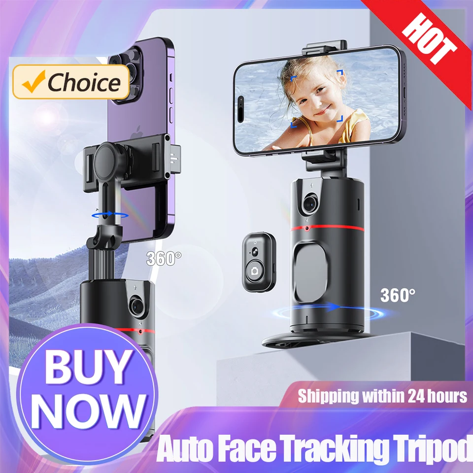 360 ° rotácia automatické sledovanie tváre držiak telefónu stojan na telefón MON MONGLE OVLÁDAŤ GIMBAL STABILIZER Selfie Stick for Tiktok