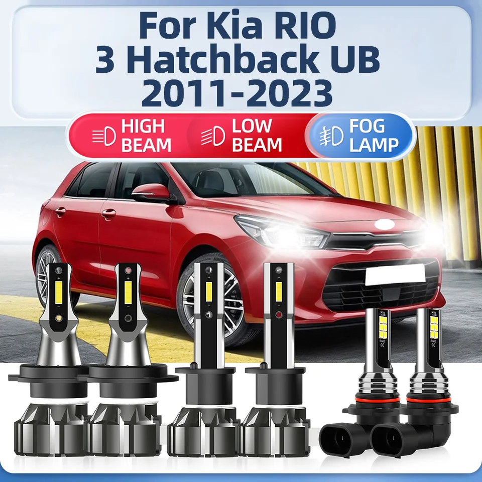 360W CANBUS LED svetlomety žiarovky 6000K HIGH LOW BEAM CAR FOG Lights 12V pre KIA RIO 3 Hatchback UB 2011-2019 2020 2021 2022 2023